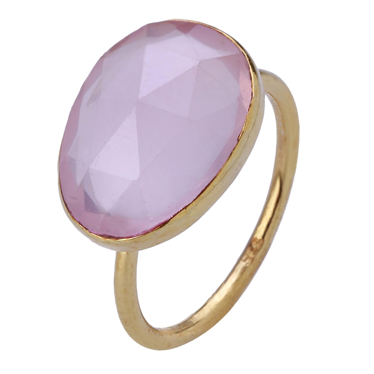 Gold Rose Quartz Ring