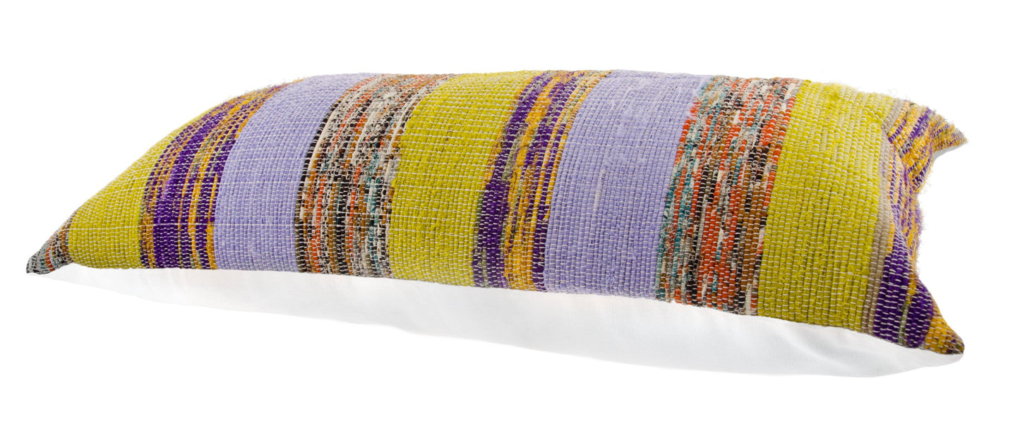 Vintage Silk Sari Bolster Pillow Cover