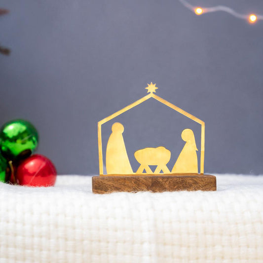 Mini Brass Nativity Scene