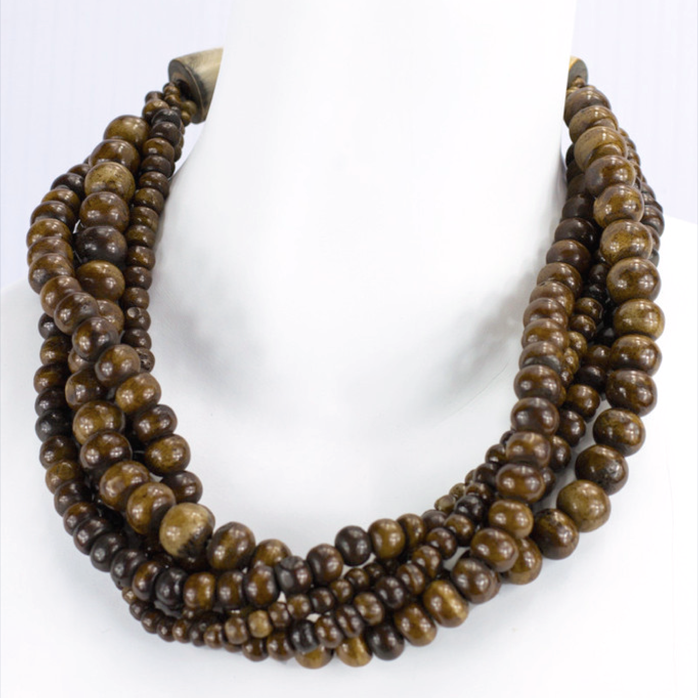 Shakti Beaded Necklace in Brown