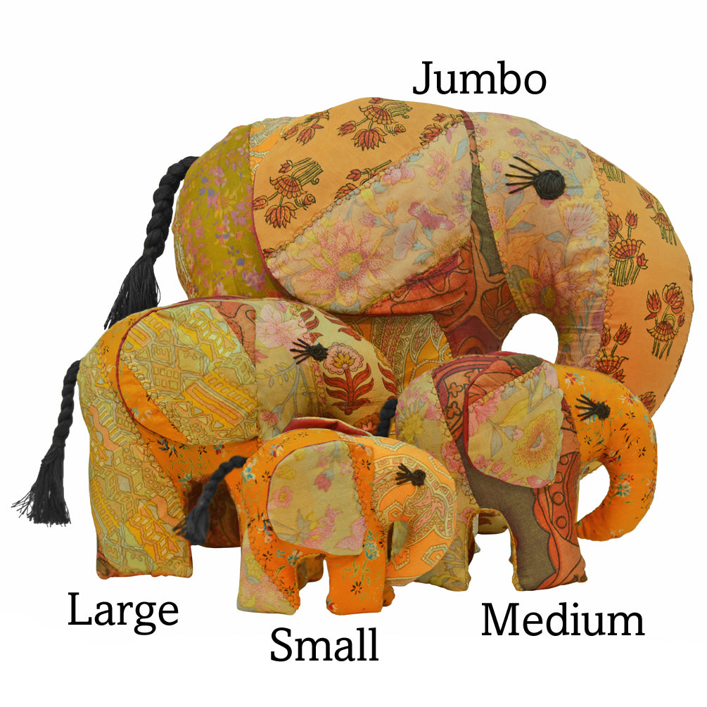 Jumbo Patchwork Elephant - Various Colors