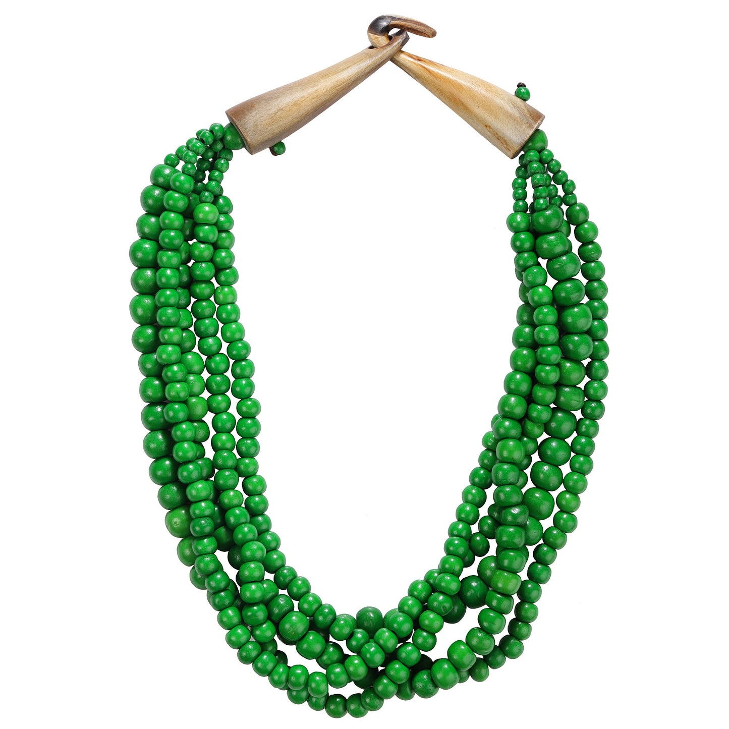 Shakti Beaded Necklace in Green