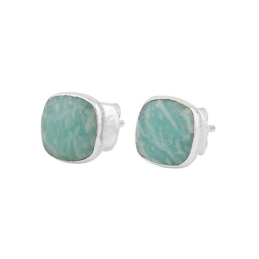 Amazonite Silver Earrings