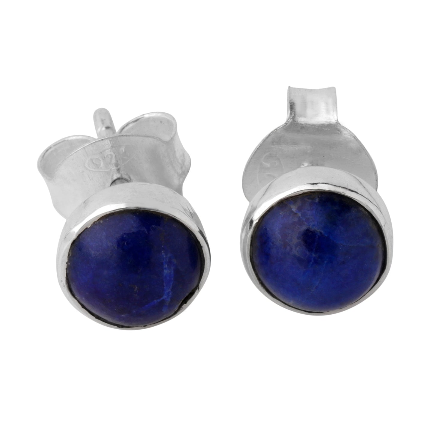 Lapis Lazuli Round Earrings