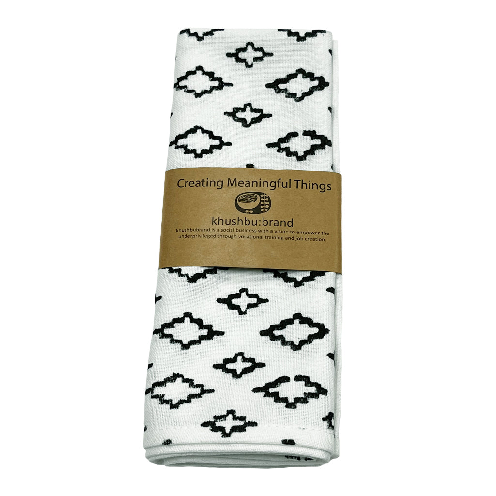 Black Diamond Tea Towel