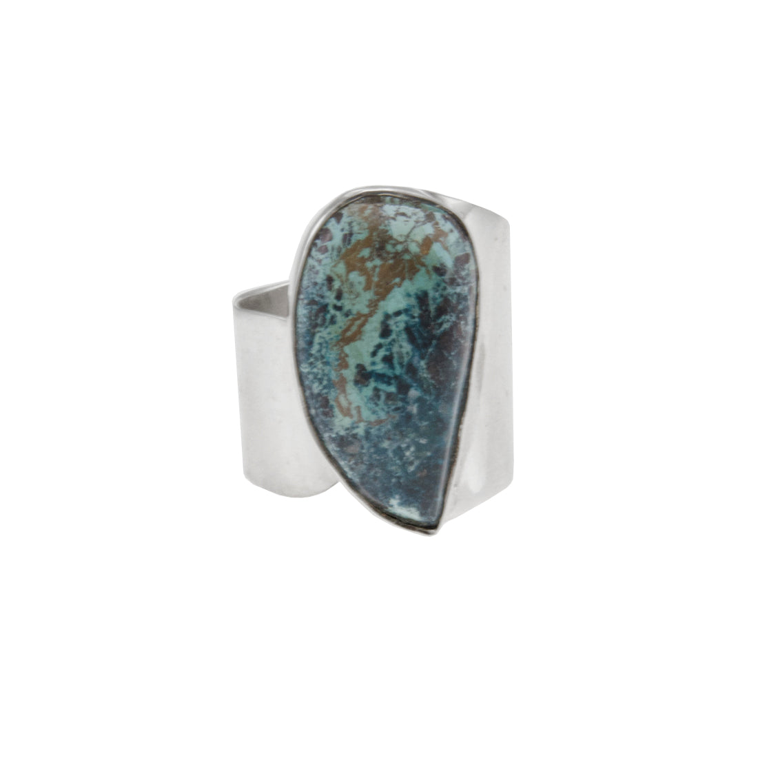 Azurite Silver Ring