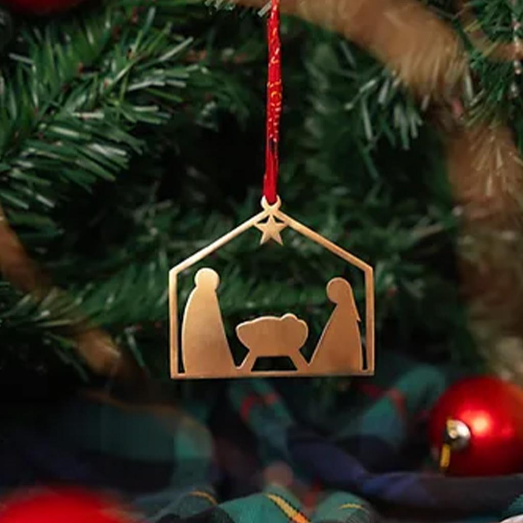 Brass Nativity Ornament