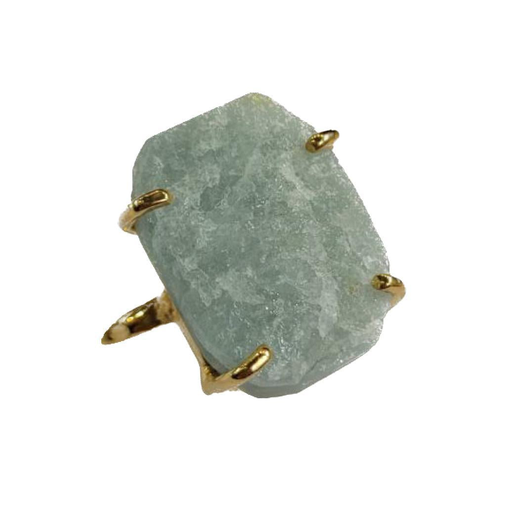 Gold Aquamarine Ring