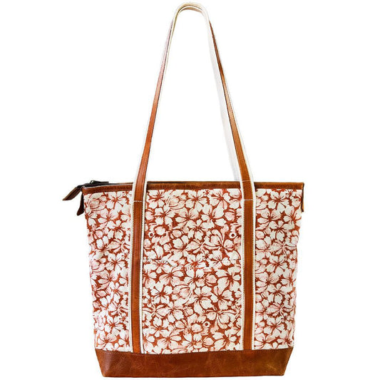 Spring Fling Leather Tote