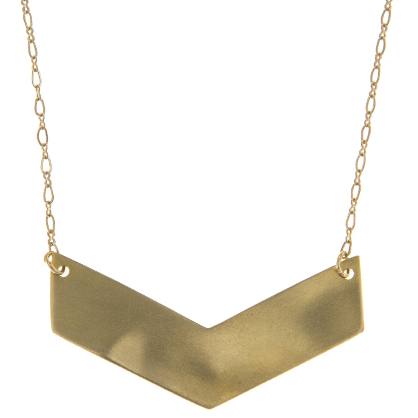 Chevron Brass Necklace