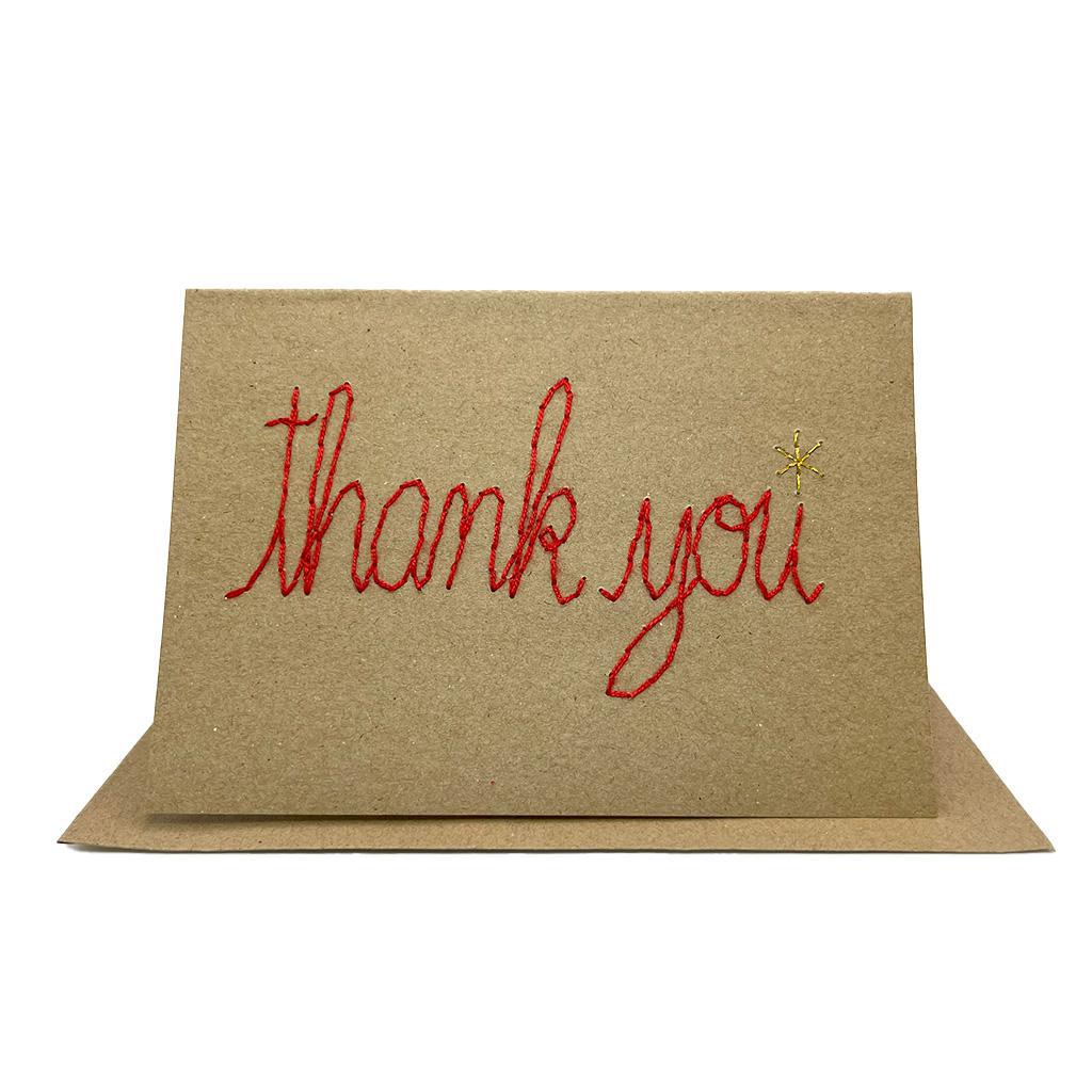 Stitched Thank You Card