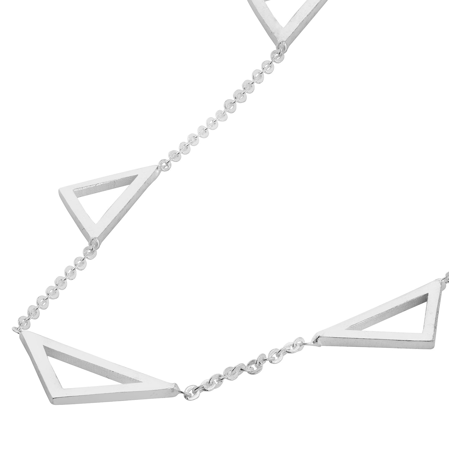 Silver Open Triangle Necklace