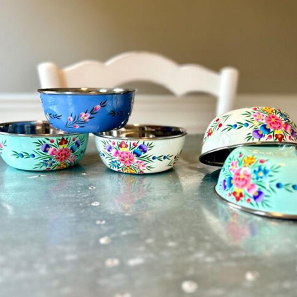 Hand Painted Steel Bowl