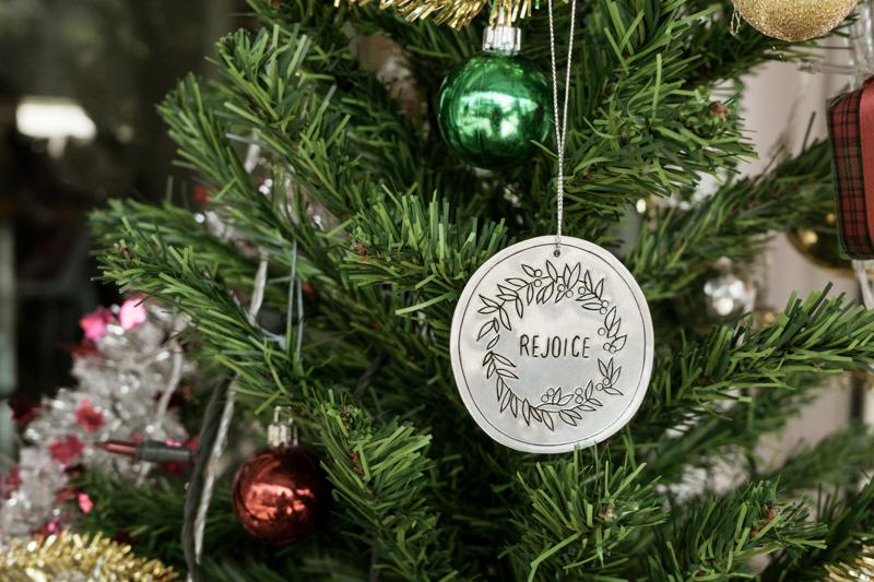 Rejoice Tin Ornament