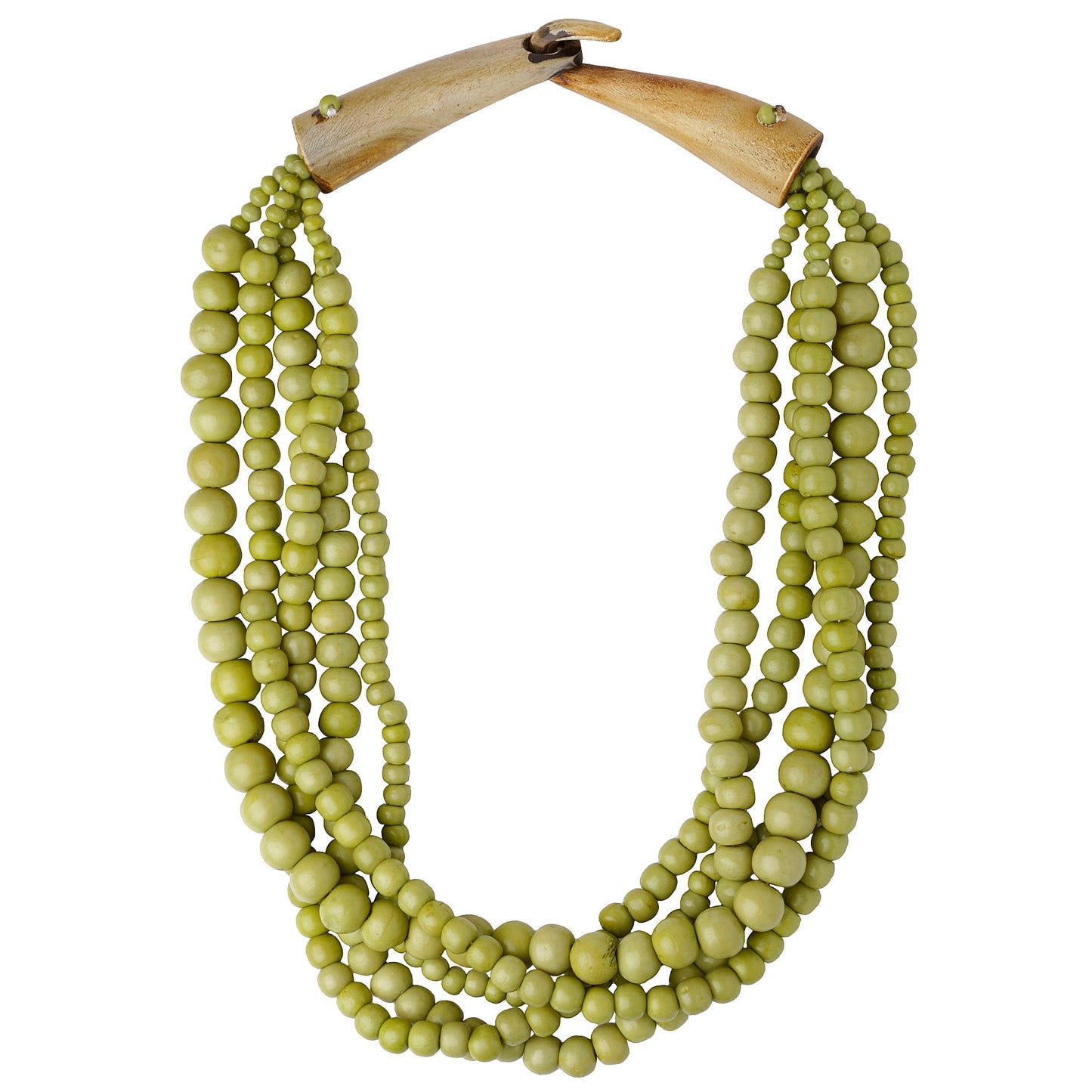 Shakti Beaded Necklace in Lime