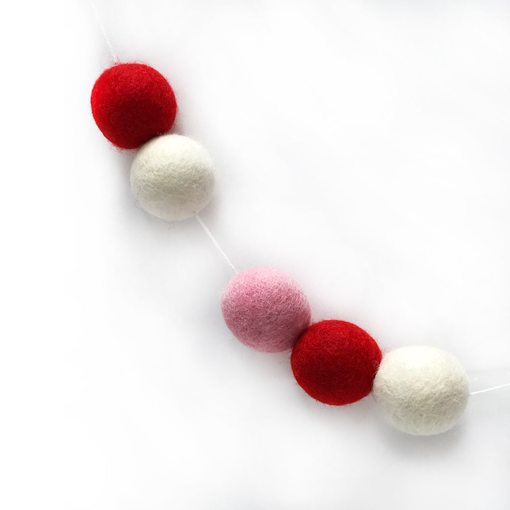 Love Wool Ball Garland