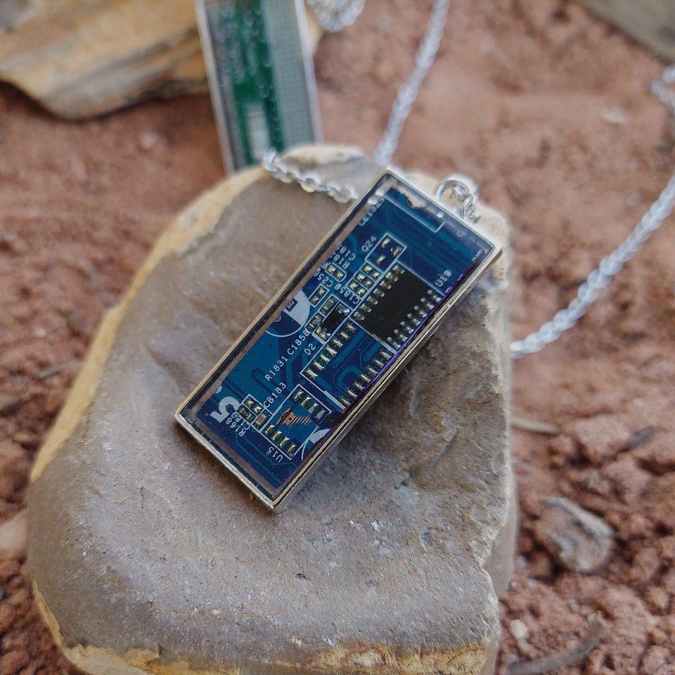 Recycled Circuit Board Necklace