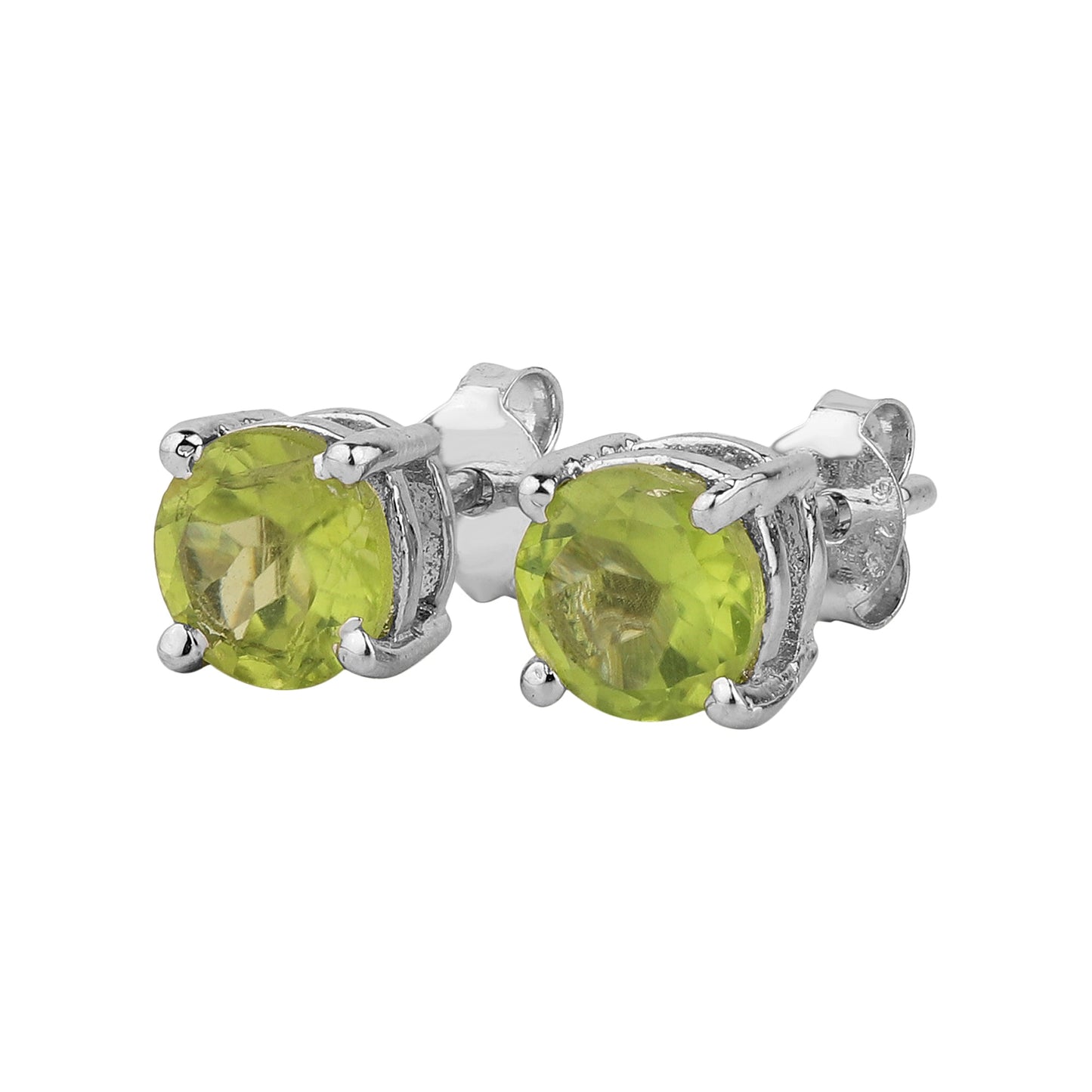 Peridot Round Earrings