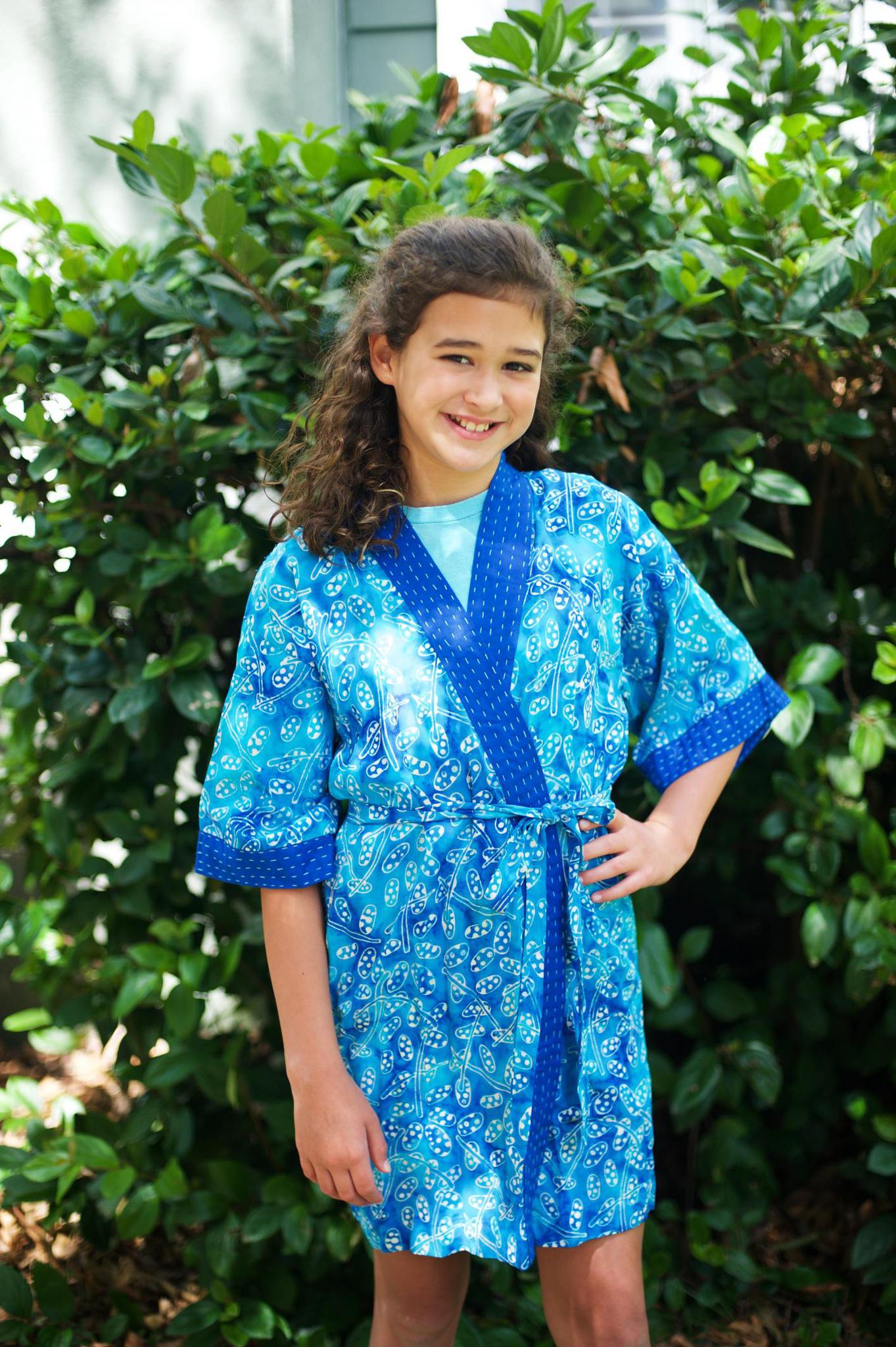 Youth Kantha Stitch Kimono Robe