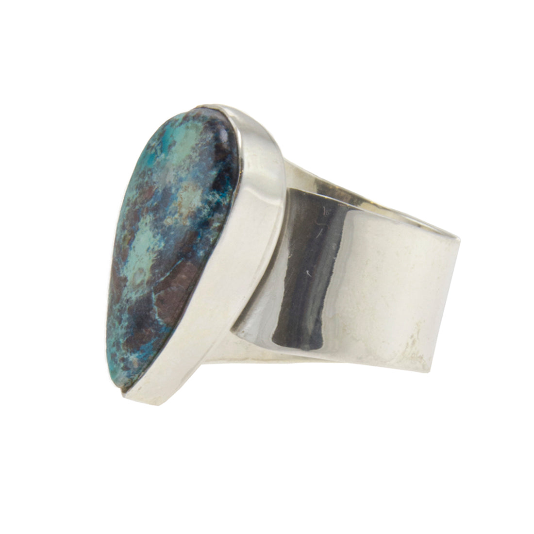 Azurite Silver Ring