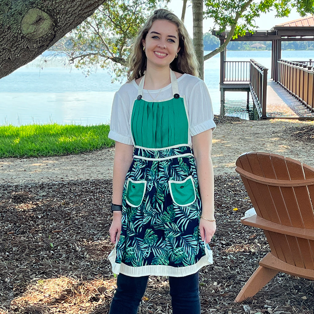 Green Cotton Apron