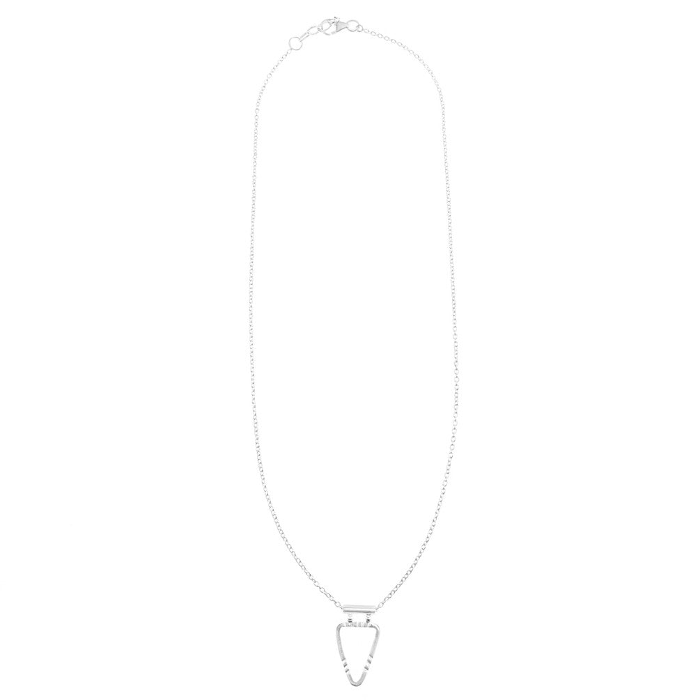 Arrowhead Triangle Necklace - Sterling