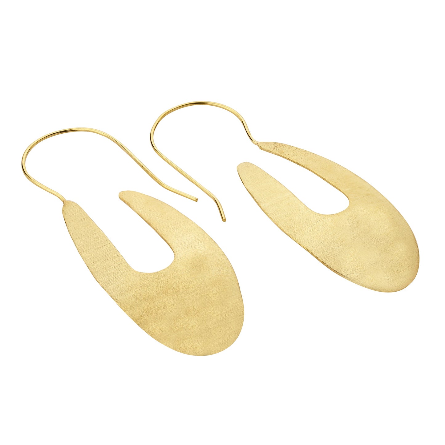 Brass Scoop Earrings