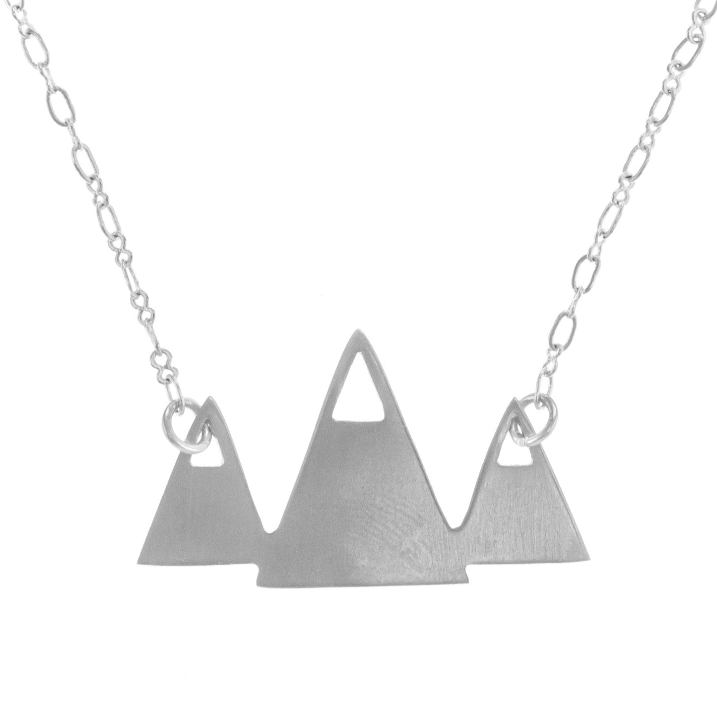 Mountain Peaks Silver Necklace