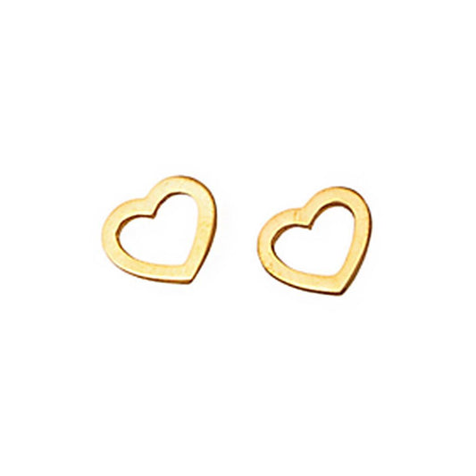 Brass Heart Earrings