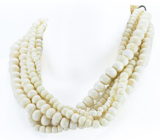 Shakti Beaded Necklace in Cream