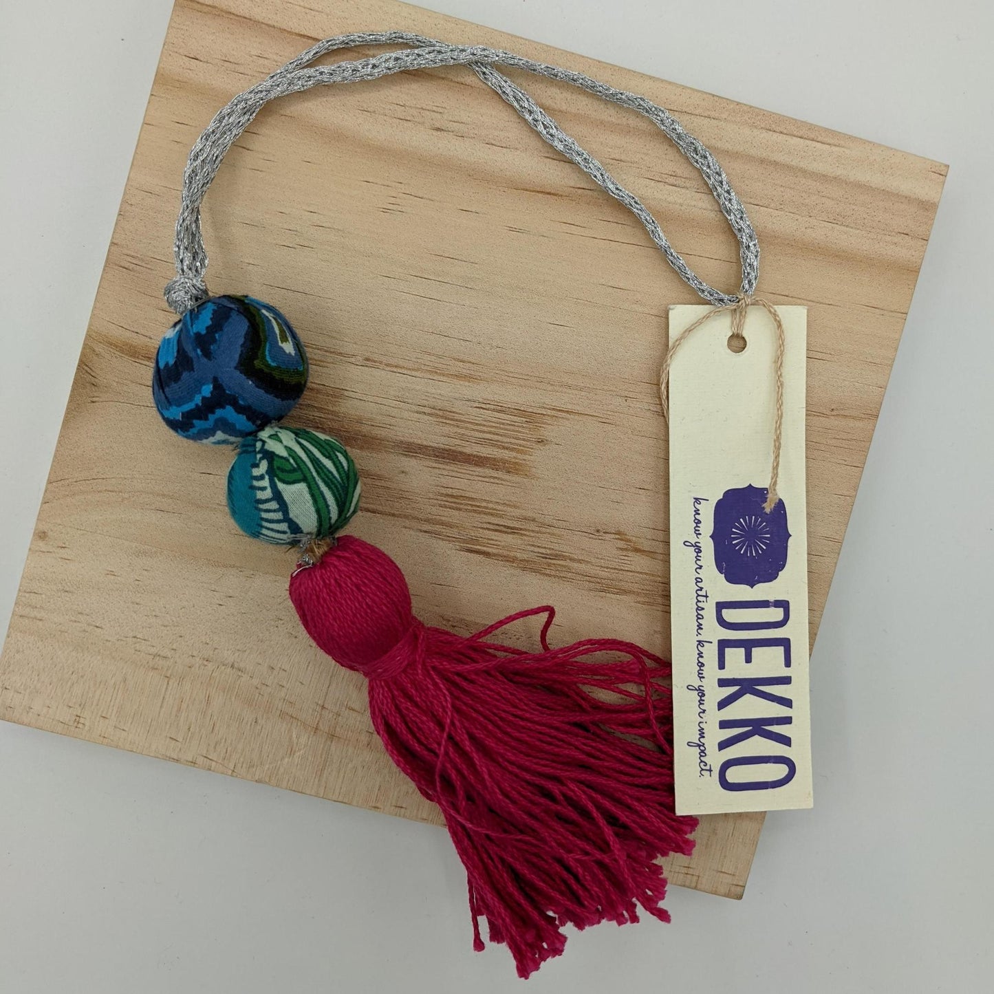 Blockprint Tassel Ornament