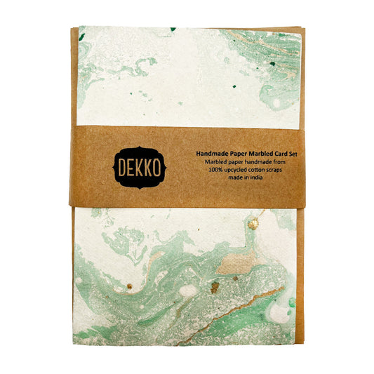 Green Marbled Card Set