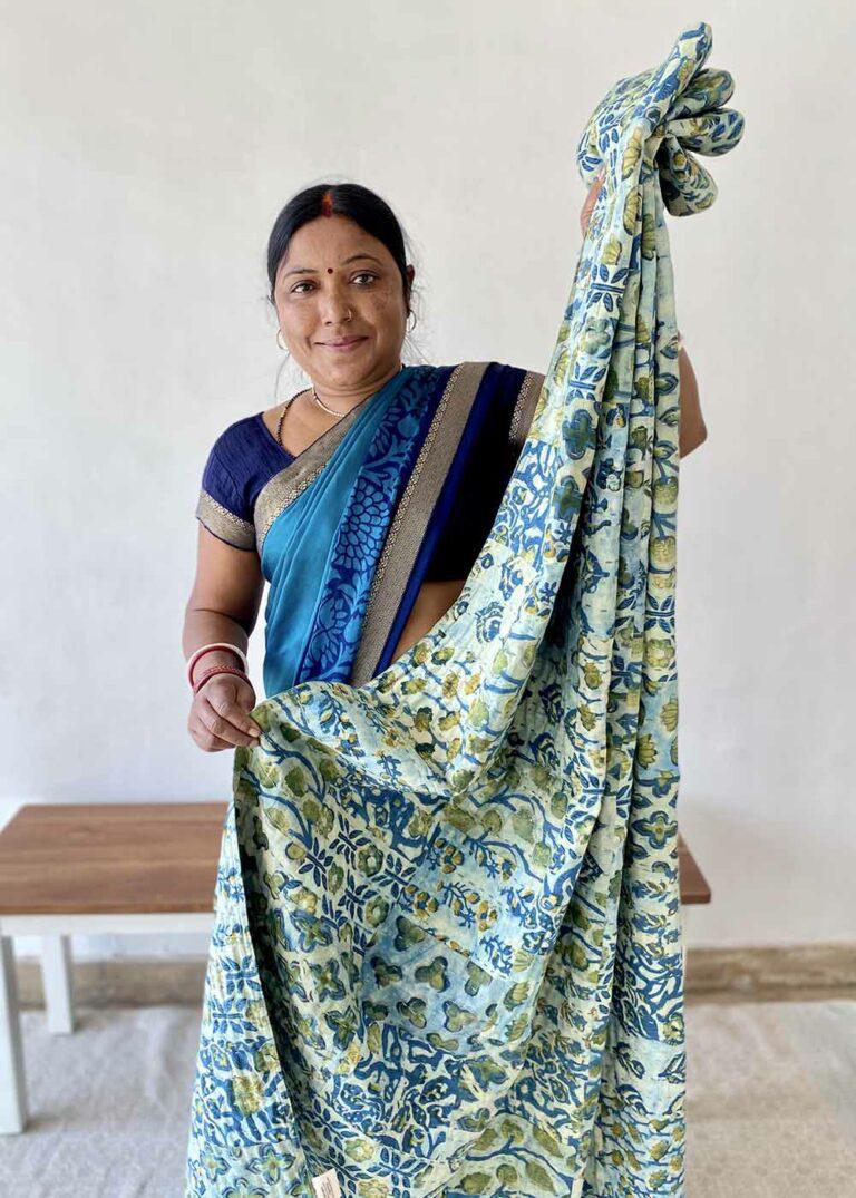 Patchwork Block Print Throw