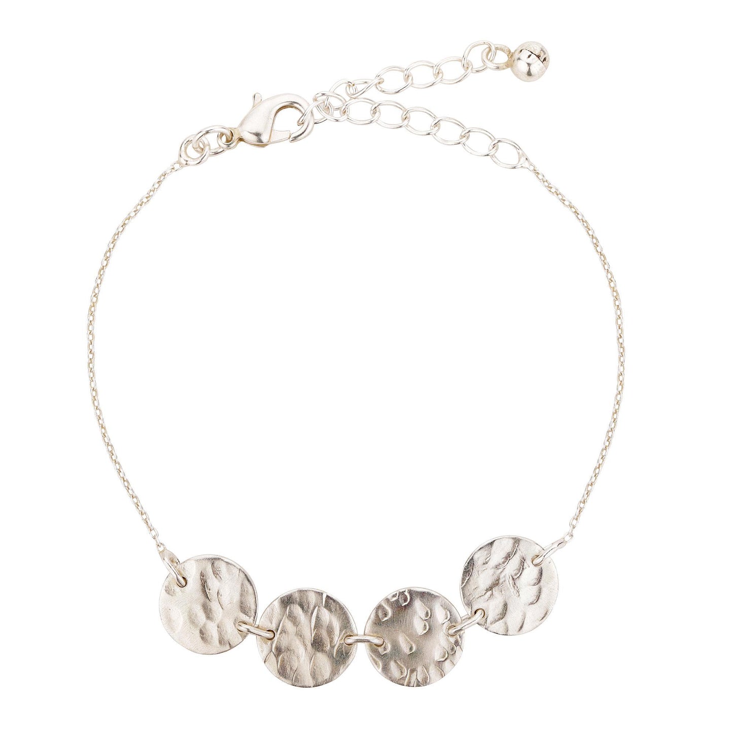 Rhodium Mini Disc Bracelet