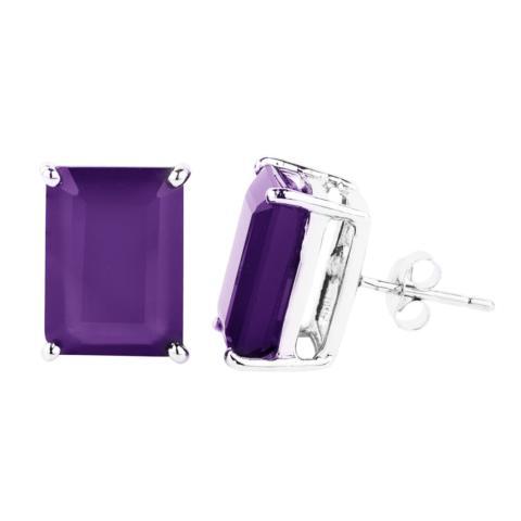 Amethyst Square Earrings