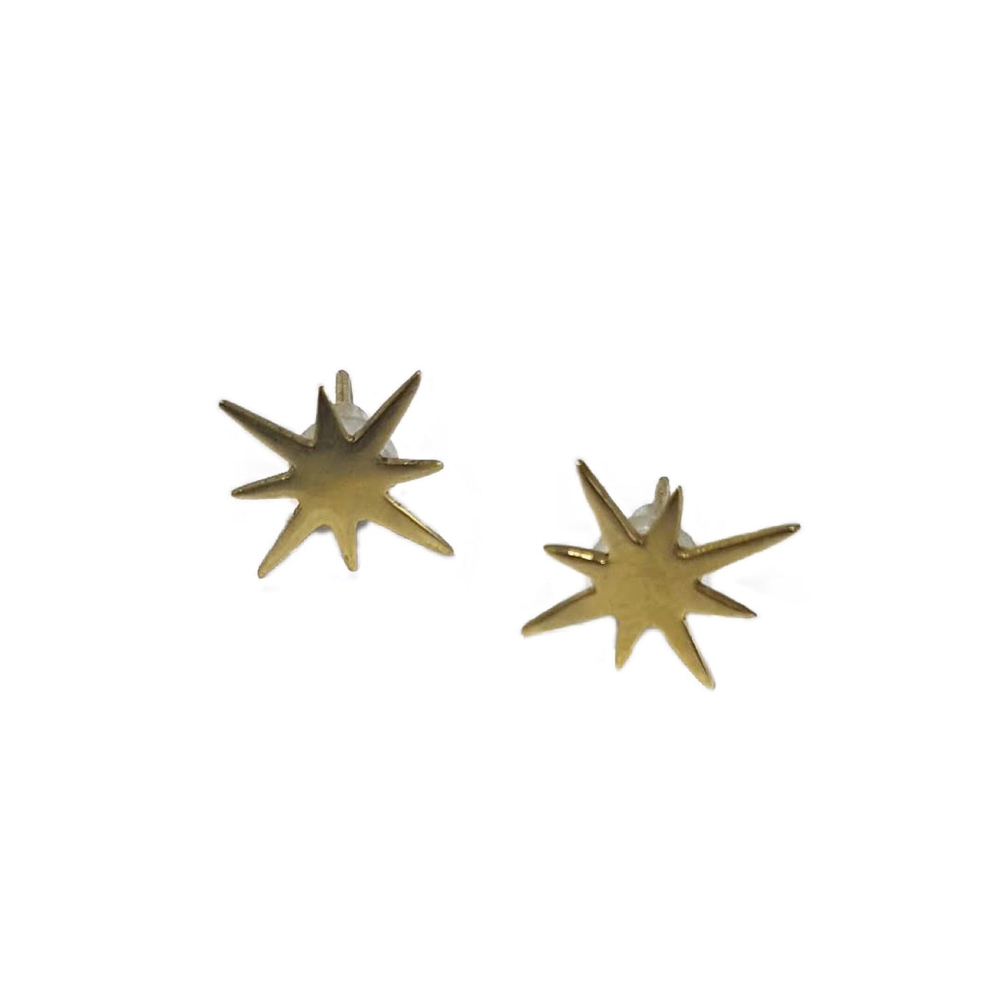 Starburst Brass Earrings