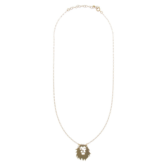 Lion's Heart Brass Necklace