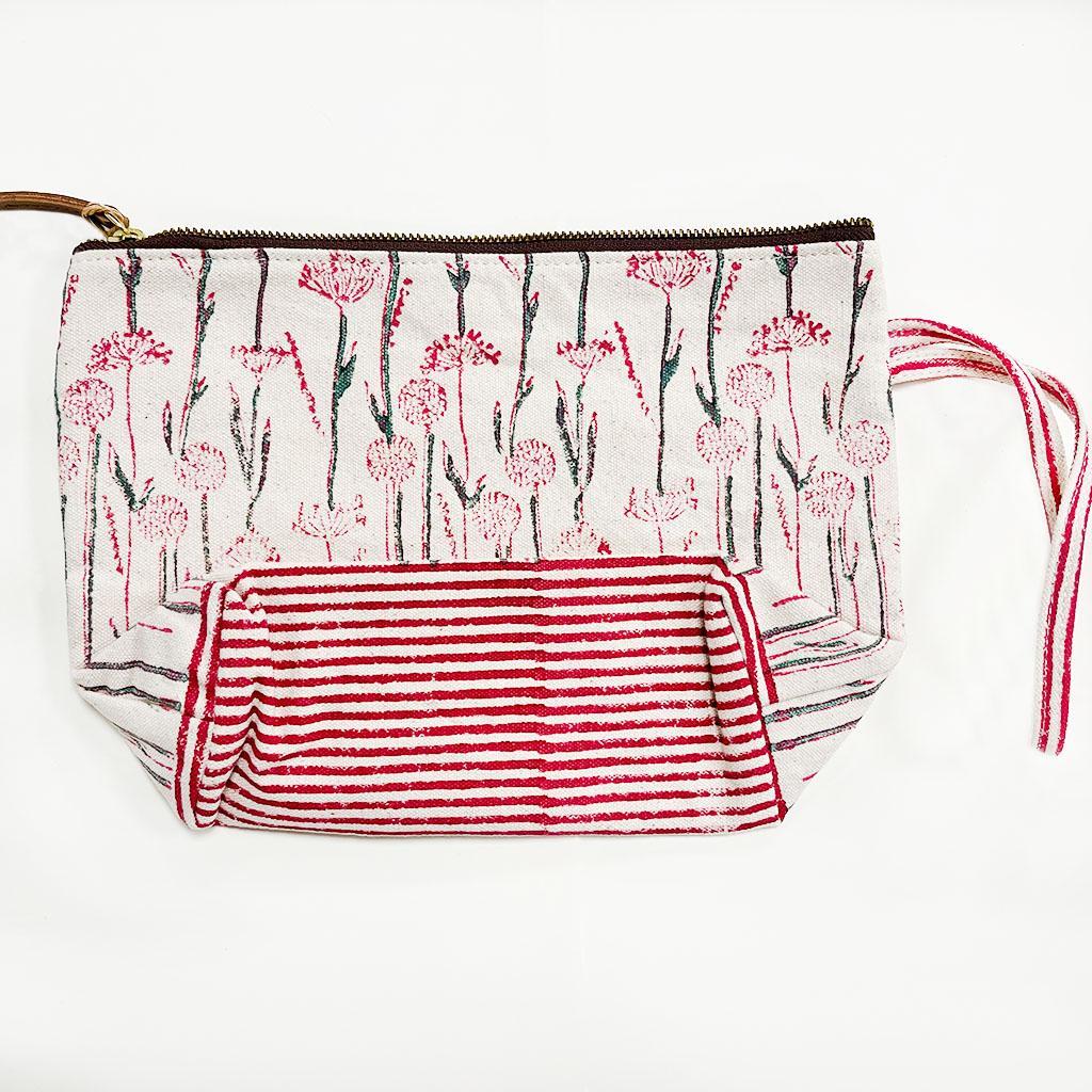 Canvas Toiletry Pouch - Khushbu Flower