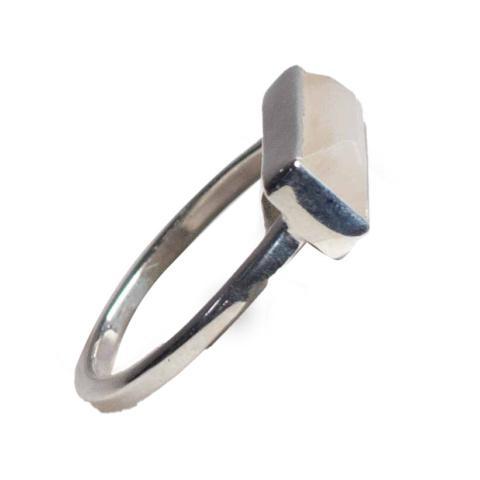 Moonstone Silver Bar Ring