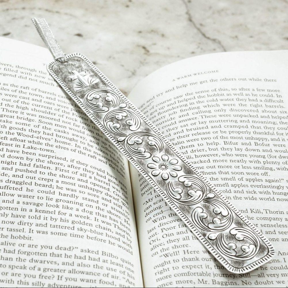 Hand-Stamped Tin Bookmark