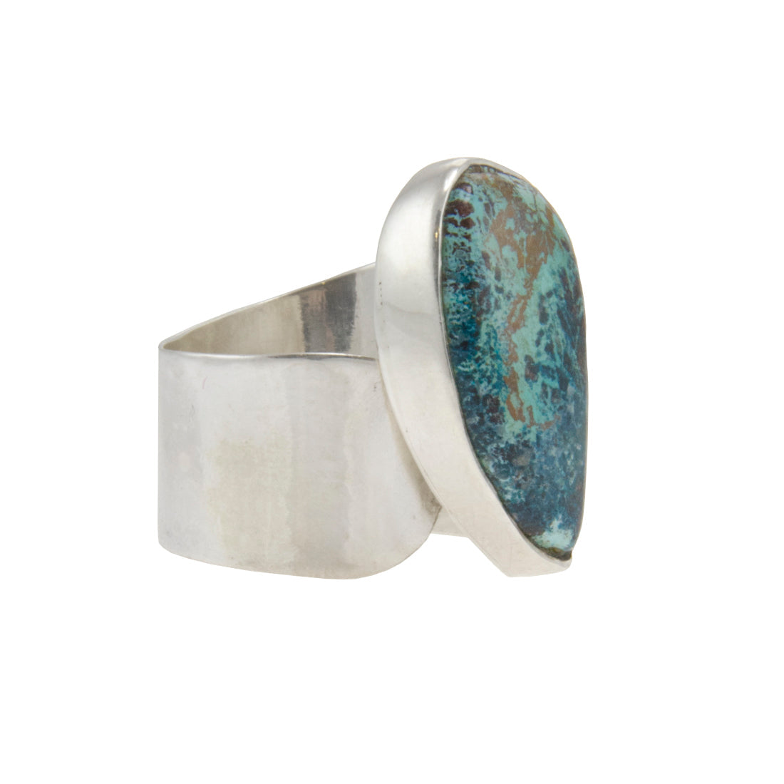 Azurite Silver Ring