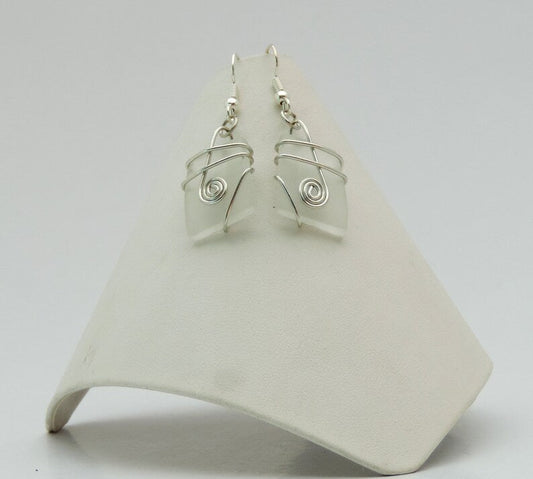 Frosted Wire Wrap Earrings