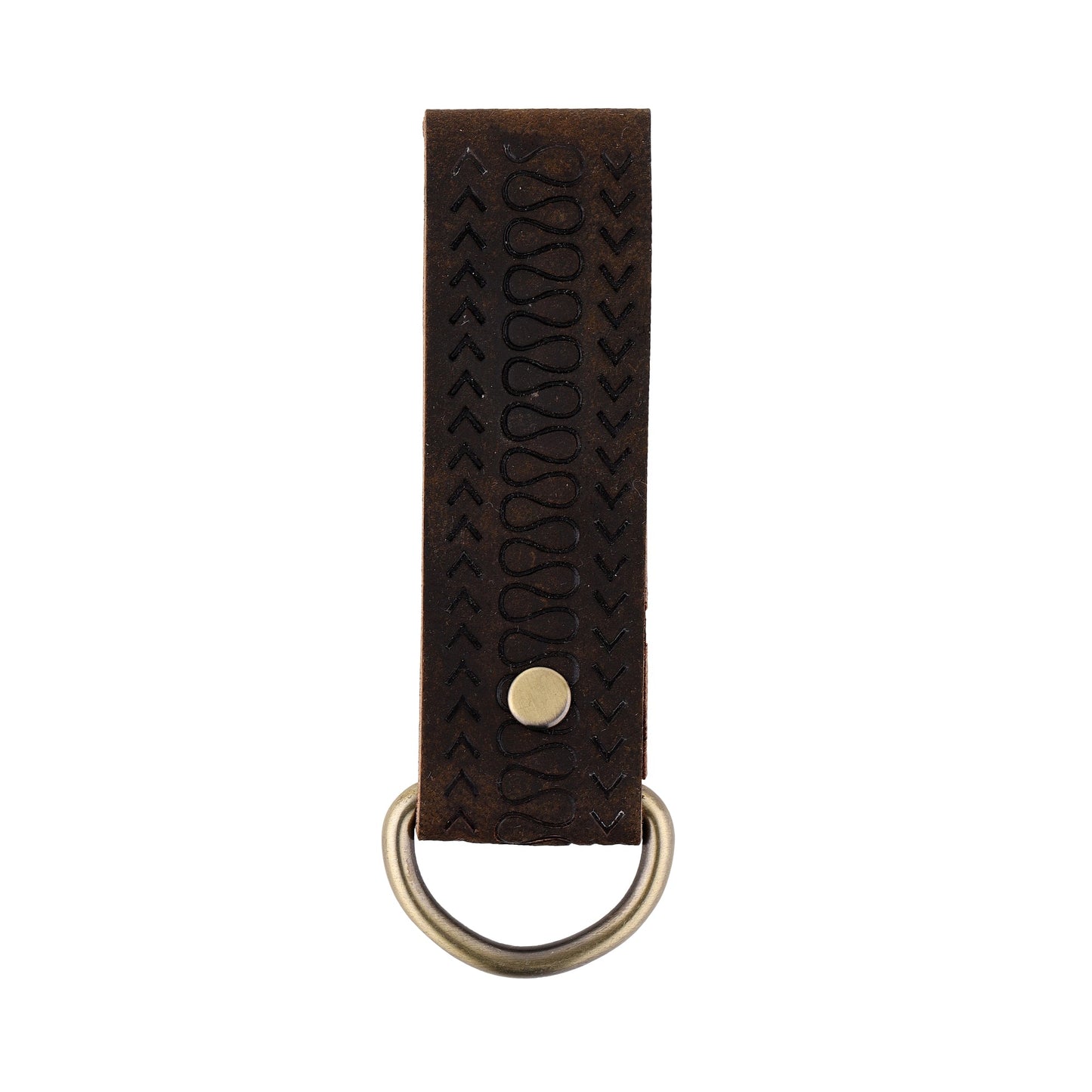 Fishbone Leather Keyfob