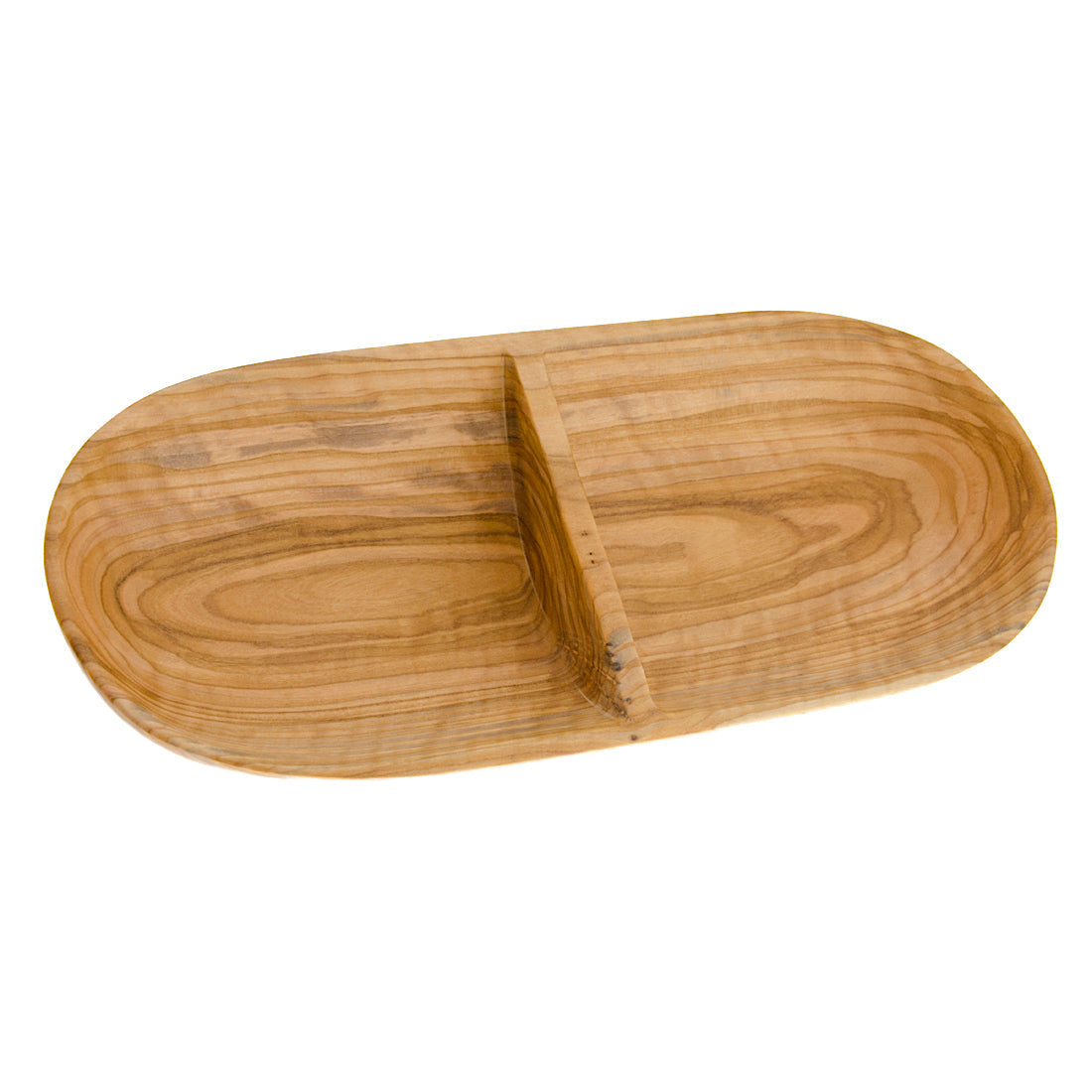 Two Section Olive Wood Dish