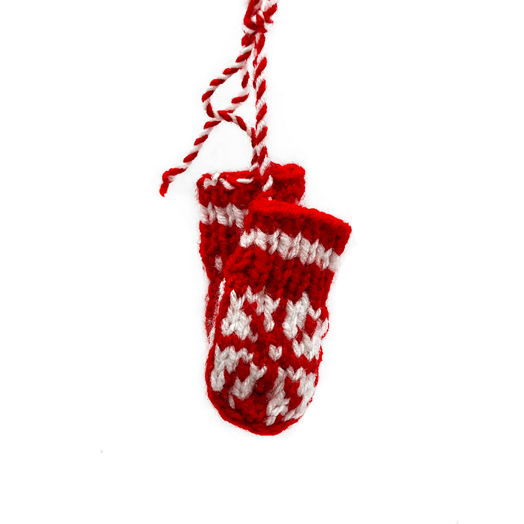 Red Mini Mittens Ornament