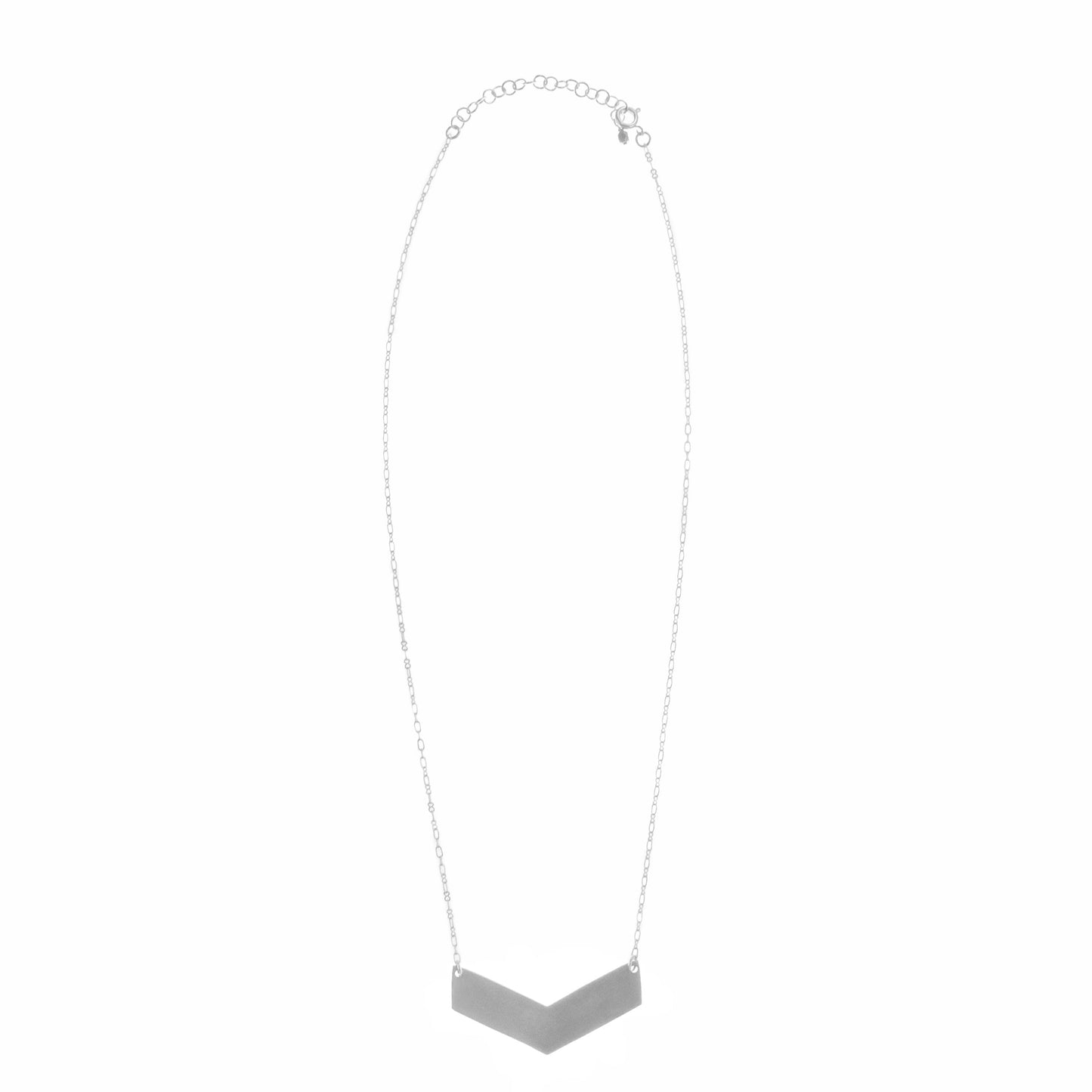 Chevron Silver Necklace