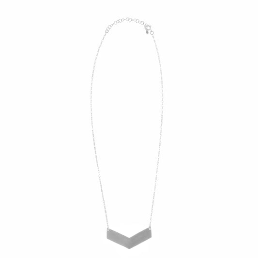 Chevron Silver Necklace