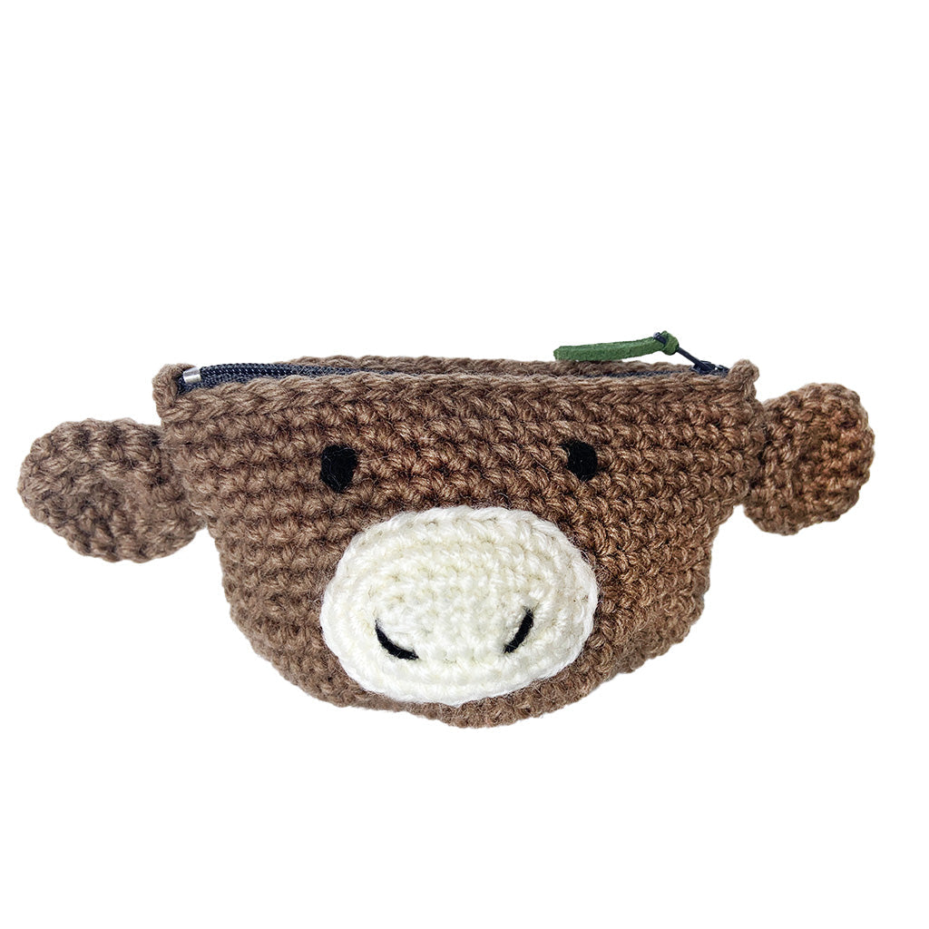 Crochet Monkey Coin Purse