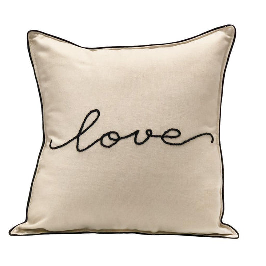 Embroidered Love Pillow