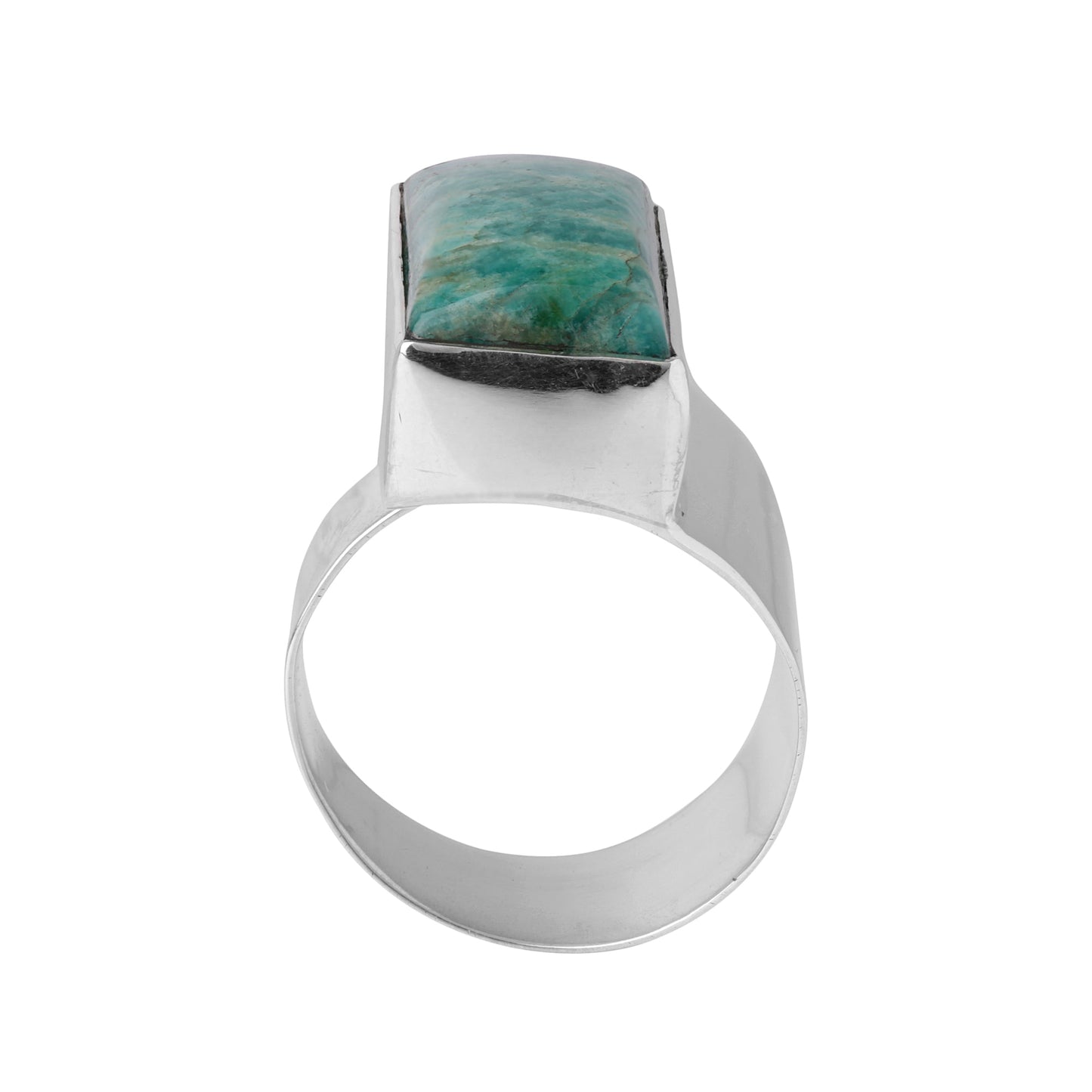 Amazonite Silver Ring